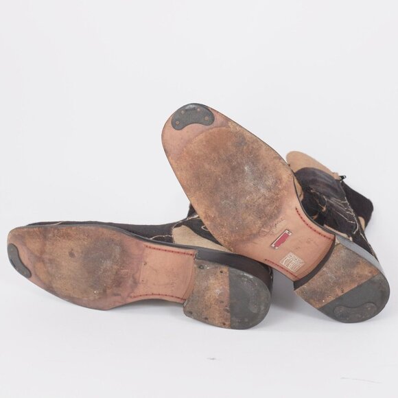 Y2K Valentino Mens 42 US 9 boots tiger face calk skin fur - Picture 3 of 11